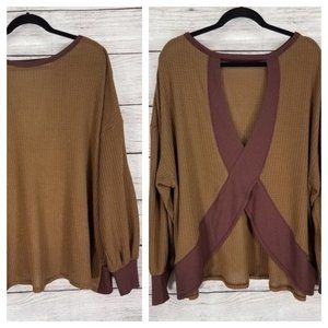 Kori America L Thermal Waffle Knit Tunic Top